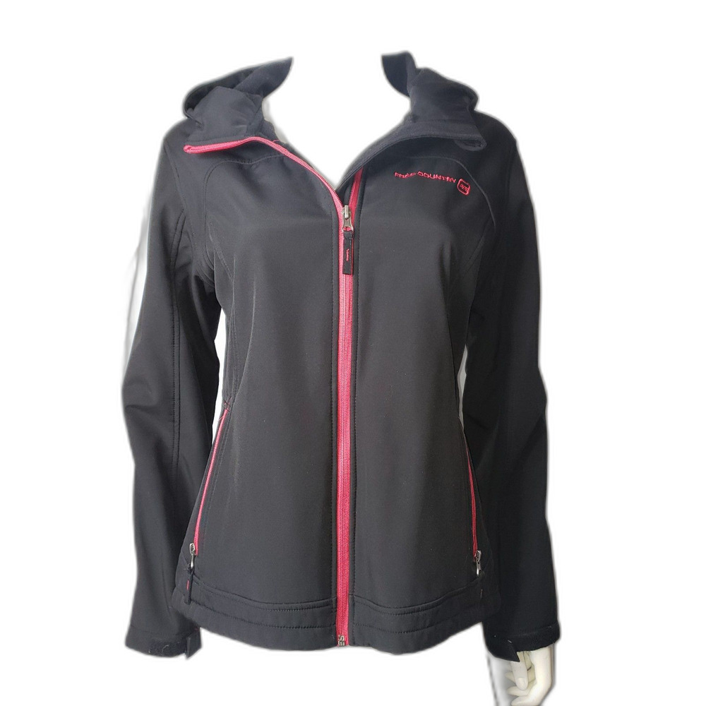 FREE COUNTRY Black and Pink Athletic Zip Front Jacket Womens Size Medium